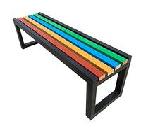 Weatherproof Outdoor Bench with Plastic Wood Structure for Garden, Backyard, Deck, Lawn, Poolside