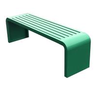 Weatherproof Outdoor BenchGalzed Steel Electrostatic Spray h No Assembly Required Patio Garden Porch Seating for Yard & Park (Green 100x40x45cm)