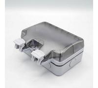 Weatherproof Outdoor Electric Box, Clear Lockable Cover, Waterproof Wall Junction Box For Garden Patio Shed, Small Wall Plug