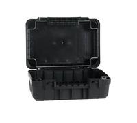 Weatherproof Outdoor Electrical Box - IP54 Rated Black Junction Box, 34 x 24 x 13 cm, 5 Cable Inlets, Wall Mount Enclosure for Garden Lighting & Power Leads