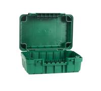 Weatherproof Outdoor Electrical Box - IP54 Rated Green Junction Box, 34 x 24 x 13 cm, 5 Cable Inlets, Wall Mount Enclosure for Garden Lighting & Power Leads