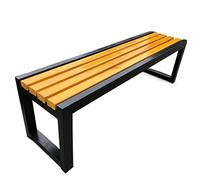 Weatherproof Outdoor Garden Bench - Durable Steel & Wood/Plastic Structure for Patio Backyard Deck Poolside - Stylish Clearance Furniture (Color: C Size: 120x40x45 cm)