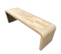 Weatherproof Outdoor Garden Bench - Multi-Colored Decorative Patio Chair with Galvanized Imitation Wood Grain for Parks & Porches (150x40x45cm)