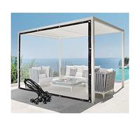 Weatherproof Outdoor Partition CurtainsTransparent Tarpaulin with Eyelets for Gazebo Side Canopy Garden Plant Cover (2x8m/6.56x26.24ft)