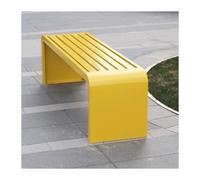 Weatherproof Outdoor Porch BenchYellow Garden Seating for Patios Beaches Poolside Lns & Sunbathing Areas (120x40x45cm)
