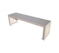 Weatherproof Park Bench for Outdoors 500kg Capacity Galvanized Steel Ideal for Porches Public Parks Community Squares Tourist Attractions (White 120x45x40cm)
