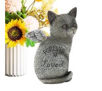 Weatherproof Pet Memorial Stones, Grave Markers and Decorative Statues, Sentimental Remembrance Plaques for Indoor and Outdoor Use, for Offices Cafes Bookstores Gardens Balconies Bookshelves