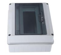 Weatherproof Power Distribution Box with Window, 8-way | ABS and PC Construction, Ip65 Splashproof Casing, Circuit Breaker Protection, for Charging Stations Random Style
