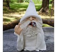Weatherproof Resin Garden Gnome - 15cm - Indoor Or Outdoor Decor - Smoke