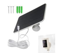 Weatherproof Ring Solar Panel - Intelligent Charger for Doorbell Camera Compact Solar Solution for Continuous Power Supply Energy Efficient Stable Outdoor Operation for Garden Patio