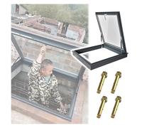 Weatherproof Roof Access Hatch Door - with Double Tempered Glass Windows, Commercial Flat Skylight Maintenance Window, 14x30 inch 22x22 16"x16" for Attic/Sun Room(24x38in