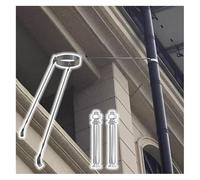 Weatherproof Roof Chimney Supports Bracket with Screws, 3-1/8 4-3/4 5-1/8 6-5/16 7-1/16 8-11/16 10 Inch Stainless Steel Brackets for Fireplaces Stoves Pipe(Dia-22cm (8 11/16"))