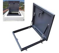Weatherproof Roof Hatch Cover Galvanized Steel Lockable Handle Emergency Access Vent for Attics & Cellars Powder Coated Design Secure Roof Access Solution