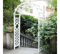 Weatherproof Rose Archway Trellis - Wooden Garden Arbor for Climbing Plants - Heavy Duty Wedding Arch - Easy to Assemble