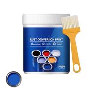 Weatherproof & Rustproof Conversion Paint for Metals, Water-Based Rust Converter & Primer, 4 in 1 Rust Paint for Metal,Includes Brush (Blue)
