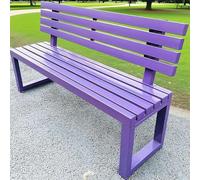 Weatherproof Rustproof Metal Garden Bench for 2 4 People Durable Outdoor Seating with Backrest & Armrests Perfect for Patio Park Garden Porch Yard (200kg Capacity 100cm x 40cm x 85cm)