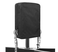 Weatherproof RV electric tongue jack cover made of 210D Oxford fabric to guard electric trailer jacks from rain, dirt, and environmental damage with secure fit (Black 210D)