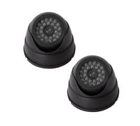Weatherproof Security Camera Indoor Outdoor Installation ABS Construction LED Light Simulation Anti Theft Device Realistic Fake Surveillances Camera