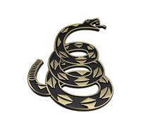 Weatherproof Snake Badge Bold Gadsden Flag Inspired Metal Car Sticker Upgrades For Auto Motorcycles Truck Decoration Automotive Metal Snake Badge