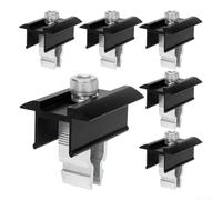 Weatherproof Solar Fixing Unit Space-Saving Black Silver 30mm Aluminium Alloy Oxidized for surface Stable Mount For Long-Term Home Marine Vehicle PV Setup