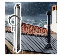 Weatherproof Solid Steel Chimney Pipe Brace Holder Removable Flue Support Bracket for 1533 cm Diameter ves Durable Tube Stabilizer (Hoop Dia 229mm/9.0")