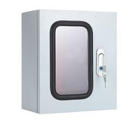 Weatherproof Stainless Steel Electrical Box with Visible Window Secure Lock Heat Dissipation Design Easy Installation50x60x20cm Distribution Box