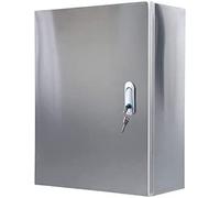 Weatherproof Stainless Steel Electrical Enclosure Box - Wall-Mounted Junction Meter Box with Mounting Plate for Indoor/Outdoor Power Control, Durable and Secure