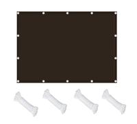Weatherproof Sun Protection Awning 110x150 cm - No Drilling Required Shade Net for Outdoor Spaces, Balconies, Patios, Gardens - Durable Brown Sunshade for UV Protection