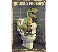 Weatherproof Tin Poster Metal No Job Is Finished Until The Paperwork Is Dones Wall Bathroom Decor Tough Metal Signs For Bathroom Kitchen Man Cave M