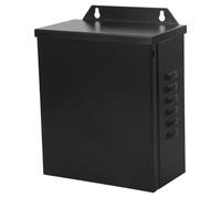 Weatherproof Transformer Enclosure, Wall Mounted Plastic Housing with Vents | Dust Blocking, Moisture-proof Shell, UV Protected Surface, for Electrical Equipment, Black Finish