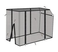 Weatherproof Transparent Cart Cover | Protective Cover Double Zipper Design for Enhanced Security PVC/nylon for Camping, Picnic, and Shopping Compatible with Carts Measuring 80-90cm and Size 92x52x73c