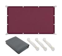 Weatherproof UV Block Rectangular Sun Shade Sail95% UV Protection Outdoor for Garden Patio Balcony Yard PartyRed (2m x 4.5m) with Free Rope