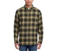 Weatherproof Vintage Mens Casual Soft Brushed Plaid Button-Down Flannel Shirt, Green, Medium