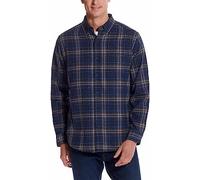 Weatherproof Vintage Mens Flannel Shirt - Regular Fit Cotton Plaid Shirts for Men, Casual Collared Neck Flannels for Men, Blue23, Medium