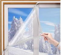 Weatherproof Window Insulation Kits - Thermal Window Film with Magic Tape Clear Cold Protection for Winter Easy Installation Customizable Energy Saving Windproof Keeps Rooms Warm