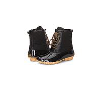 WEATHERPROOF Womens Duck Boots with Lace-Up Closure Delancy Waterproof Insulated Mid-Calf Winter Boots for Comfort, Durability - Keeps Feet Warm & Dry, Black, 5 UK