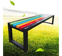 Weatherproof Wooden Garden Bench for 23 People Outdoor Patio Balcony & Terrace Seating No Backrest Available in 100/120/150/180cm (Black 100cm)