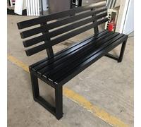 Weatherproof Wooden & Metal Garden Bench for 2-3 Seaters Length 100/120/150cmOutdoor Park Furniture Stylish Solid Wood Seat Perfect for Gardens & Patios