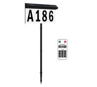 Weatherproofed Solars Address Sign for High Brightness Night Time Use Features Simple Mounting Easyly Installation Houses Plate