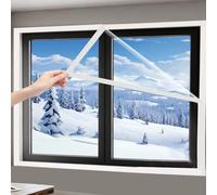 Weatherproofing Window Insulation Kits for Kitchen,Customizable Winter Curtain Film Transparent,Easy to Open,Keeps The Room Warm for Bedroom