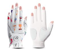 Weathersof Opti-Color Ladies Golf Gloves - Cabretta Leather, Full Finger/Nail, Value Pack with Ball Marker - Left Hand (S, Worn on Left Hand)