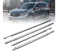 Weatherstrip Window Molding Trim Seal Belt Chrome Compatible with Honda CRV CR-V 2007 2008 2009 2010 2011 Front Rear Left Driver & Right Passenger Side Door Outside Belt