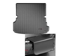 WeatherTech Cargo Liner Floor Mat + Bumper Protector Tailored Suitable for: Audi Q7/SQ7 7 Seats Behind 2* Row 2015-19|Black CargoLiner