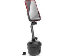 WeatherTech CupFone with Extension - Adjustable, Universal Cup Holder Cell Phone Mount Car & Truck Accessory - Best Design for iPhone & Smartphone Charging - Black Plastic Knobs