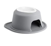 WeatherTech Single High Pet Feeding System w/Plastic Dog/Cat Bowls - 6" High Stand Dark Grey (PSH3206DGDG)