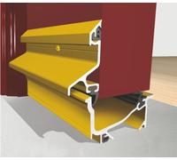Weatherten Bar 914mm (36") - Inward Opening Door Weather Bar Draught Excluder, Aluminium, Full Kit with Screws, Plugs & Safety End Caps (Gold)