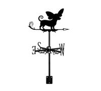 Weathervane Animal Dog Shape Ornament Wind Vane with Roof Mount Direction Creative Home Decor for Outdoor Farmhouse Yard Garden Gazebo, Chihuahua