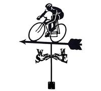 Weathervane,Bike Stainless Steel Weathervane, Wind Direction Indicator Farm Retro Durable Scene Garden Weather Vane Garden Wind Vane Weathercock Yard Easy Use and Install