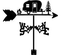 Weathervane Camper Weather Vane Windblown Direction Indicator Weathercock Stainless Steel Wind Direction Indicator for Outdoor Roof Farm Yard Mount Yard Decor,1