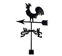 Weathervane Cast Iron Weather Vane with Roof Mounted Garden Metal Wind Direction Indicator Decorations Measuring Tool for Outdoor Roof Farm Yard
